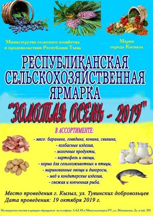 В центре Кызыла развернется ярмарка выходного дня