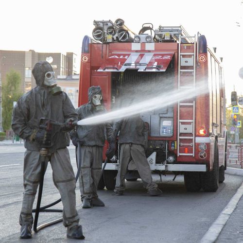 К 9 мая дезинфицировали город