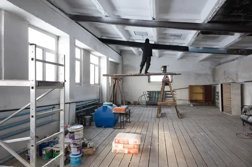 Спортзал - народной стройкой