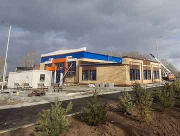 Строительство сельского дома культуры на 250 мест в селе Бай-Хаак Тандинского района Тувы подходит к завершению