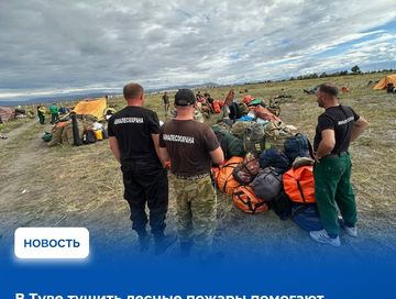 В Туве за сутки справились с двумя лесными пожарами