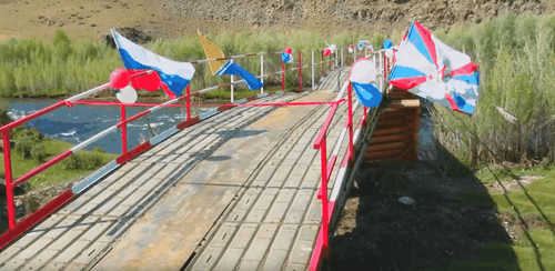 Военные строители завершили возведение первого моста в Монгун-Тайге