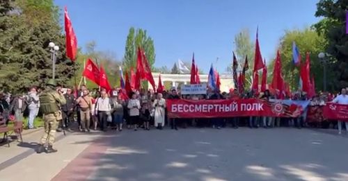В освобожденном Херсоне прошел «Бессмертный полк»