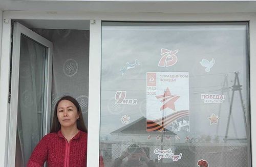 В Туве поддержали акцию «Окна Победы»