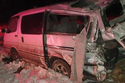 В Хакасии в ДТП пострадали тувинские школьники