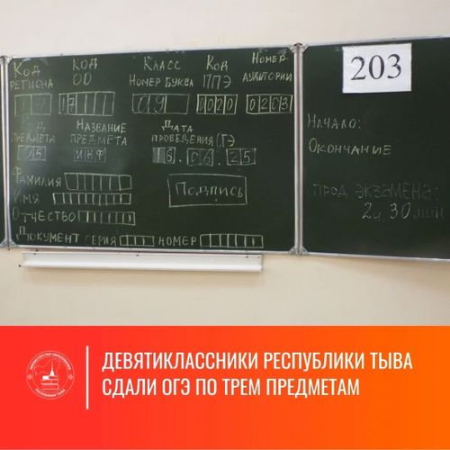 Девятиклассники Республики Тыва сдали ОГЭ по биологии, информатике и литературе