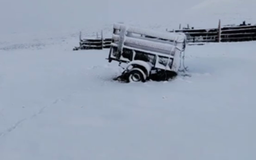 В некоторых районах Тувы выпал июльский снегопад