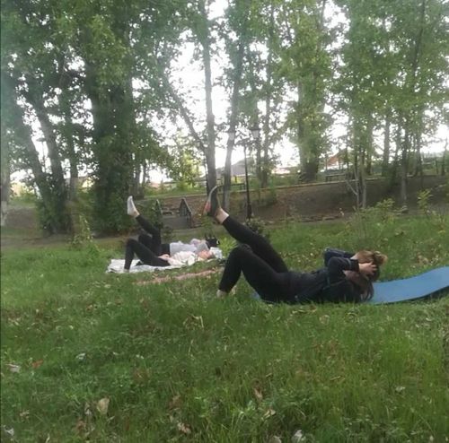 В национальном парке организовали занятия по калланетике