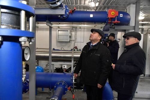 В Кызыле открыли новую насосную станцию и трубопровод холодного водоснабжения