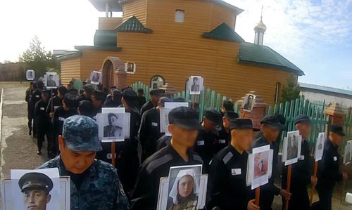 В исправительных учреждениях республики провели акцию «Бессмертный полк»