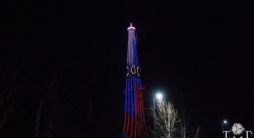 Телебашня в Кызыле озарится праздничной подсветкой в День Героев Отечества