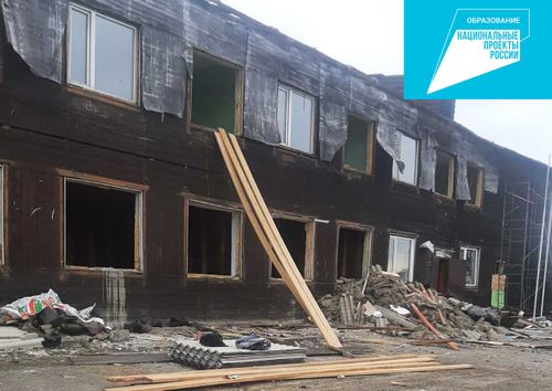 В Сесерлигской школе продолжается капитальный ремонт в рамках нацпроекта