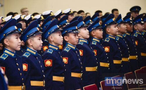 В Кызылском президентском кадетском училище прошла торжественная церемония посвящения в кадеты