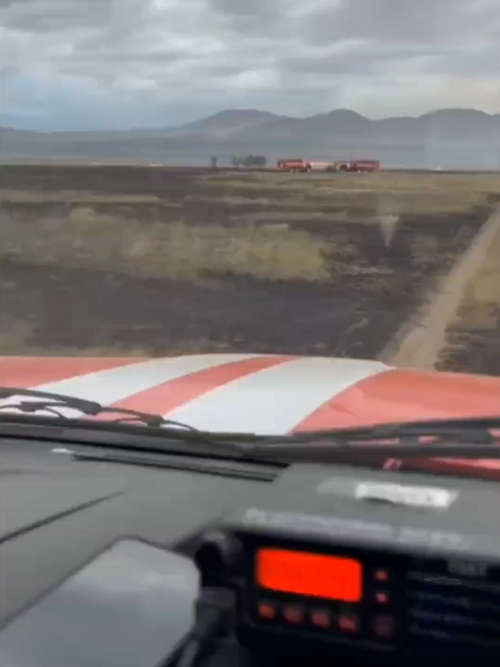 В Кызылском районе ликвидирован крупный степной пожар