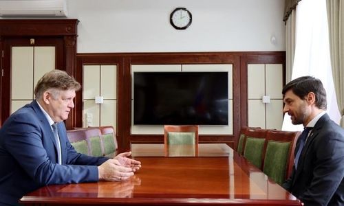 Бүрүн эргелиг төлээ Федерация Чөвүлелиниң экономиктиг политика талазы-биле комитединиң даргазының бирги оралакчызы Алексей Синицын-биле ужурашкан