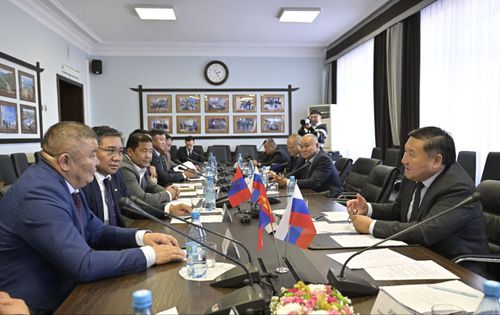 Глава Тувы встретился с делегацией из Хубсугульского аймака Монголии