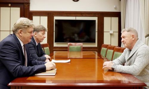 Ход строительства ЦКП «СКИФ» полномочный представитель обсудил с генеральным директором АО «Концерн Титан-2» Григорием Нагинским