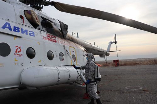 «Тува Авиа»: Вертолеты тоже дезинфицируют