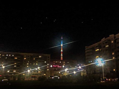 Телевышка Якутска засияла цветами тувинского флага