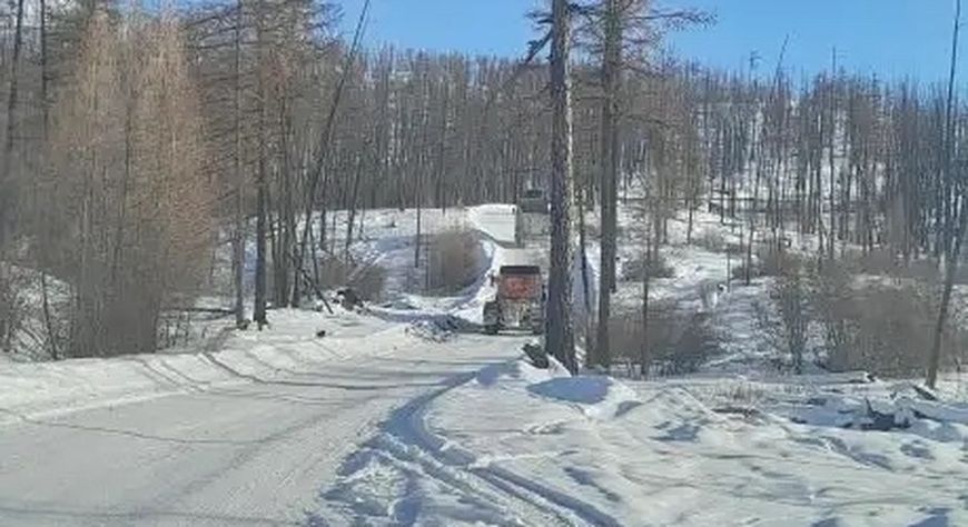 Предприятие помогло очистить дороги в селе Качык Эрзинского района