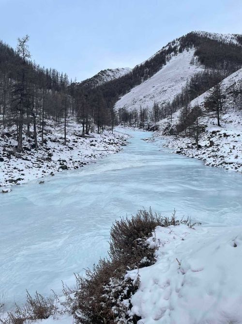 В Монгун-Тайге зафиксирован выход наледевых вод