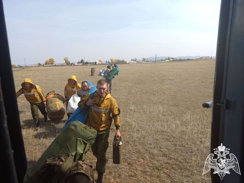 Авиация Росгвардии осуществила мониторинг лесных пожаров в Туве