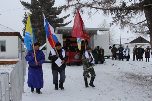 Сут-Хольский район принял эстафету «Знамя эскадрона тувинских добровольцев»