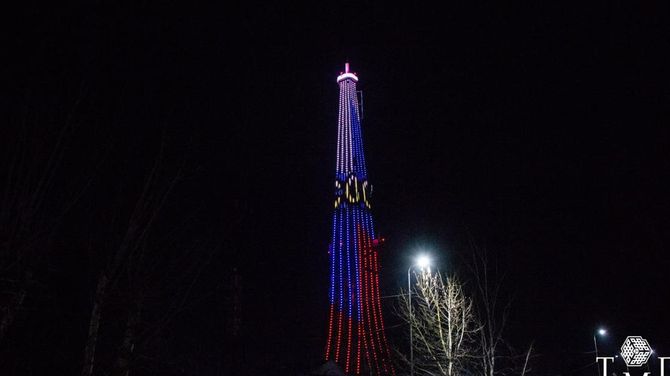 Телебашня в Кызыле озарится праздничной подсветкой в День Героев Отечества