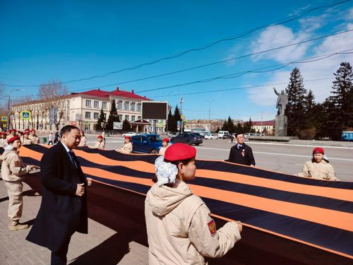 В столице Тувы стартовала Всероссийская акция «Георгиевская ленточка»