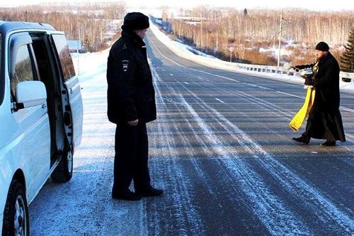 Трассу по пути в Красноярск защитили молитвой