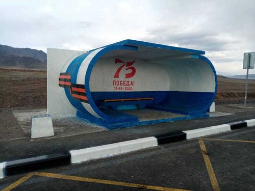 Остановки на федеральных трассах трех сибирских регионов украсят ко Дню Победы