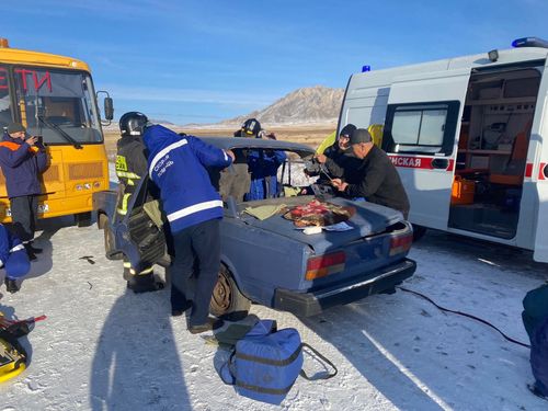 В Улуг-Хемском районе проведены учения по ликвидации последствий ДТП