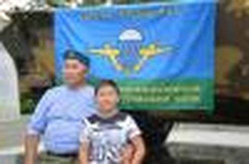 Тувинский батыр в голубом берете