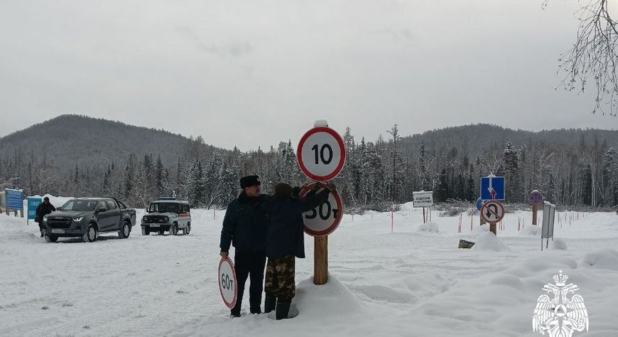 На ледовой переправе «Хамсара» в Тоджинском районе увеличили грузоподъёмность вдвое