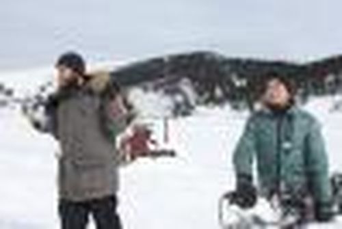 Со священником на сноубордах