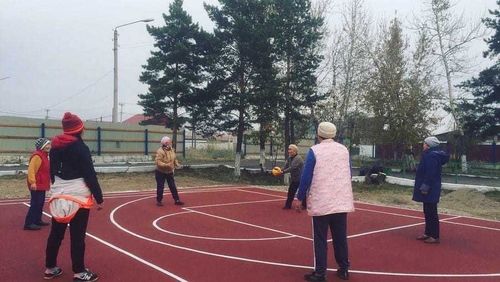 В санатории «Серебрянка» построили новую волейбольную площадку 