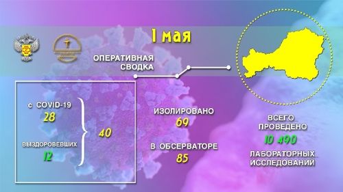 Эпидситуация в Республике Тыва по коронавирусу на 01.05.2020 года