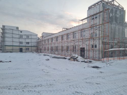Готовность строящегося дома-интерната в селе Дерзиг-Аксы Каа-Хемского района в минтруде Тувы оценивают на 75 процентов